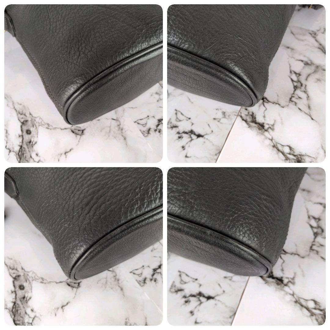 【美品】コーチ☆オールドコーチ　シボ革　チャーム　ショルダー　肩掛け　バッグ　黒