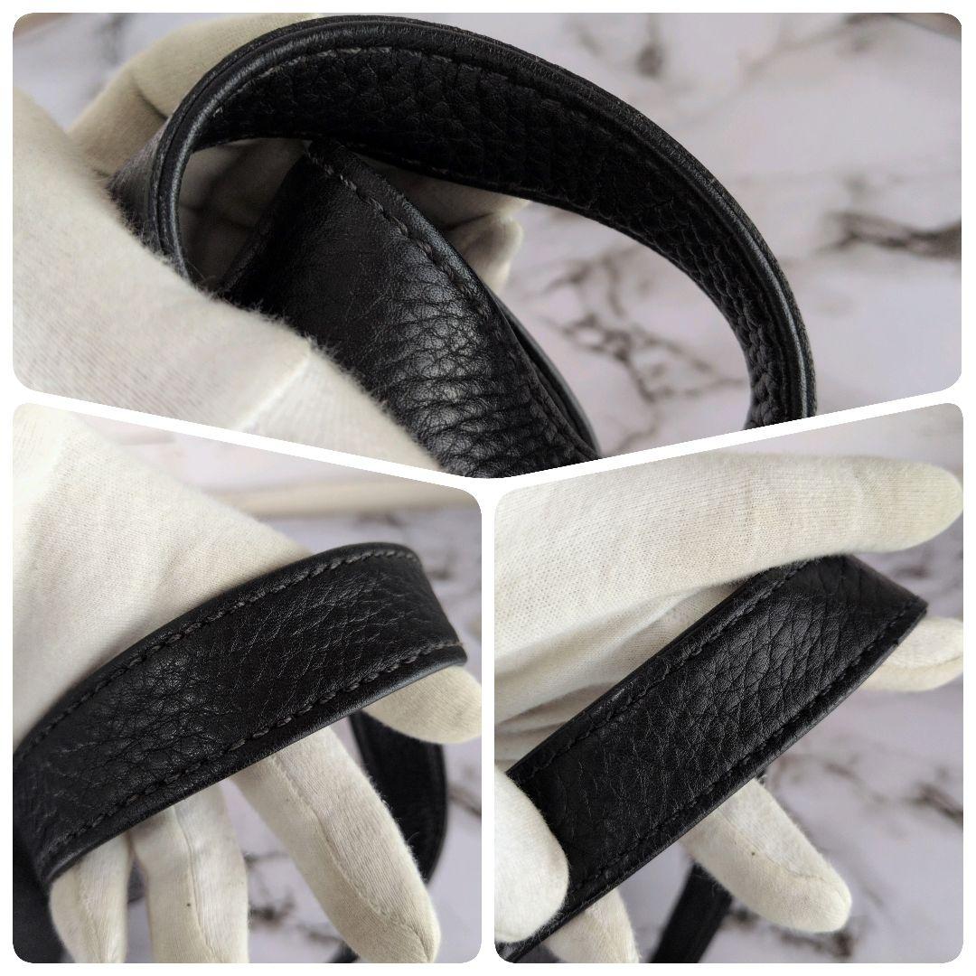 【美品】コーチ☆オールドコーチ　シボ革　チャーム　ショルダー　肩掛け　バッグ　黒