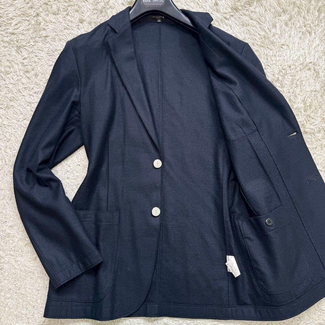 銀ボタン 刻印入り◎マッキントッシュロンドン 紺ブレ アンコン ウール メンズM