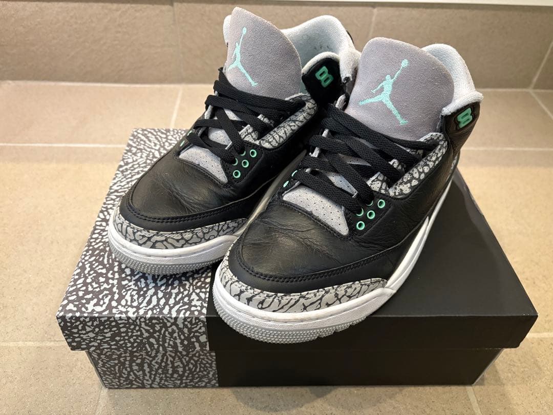 NIKE AIR JORDAN 3 レトロ Green Glow 26.5cm