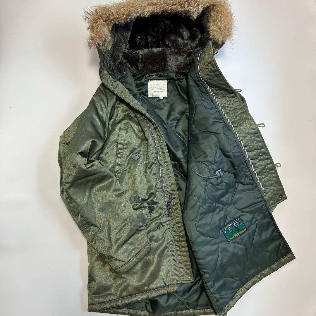 【良品】SPIEWAK USA製 N-3B ミリタリー カーキ M〜L フライト