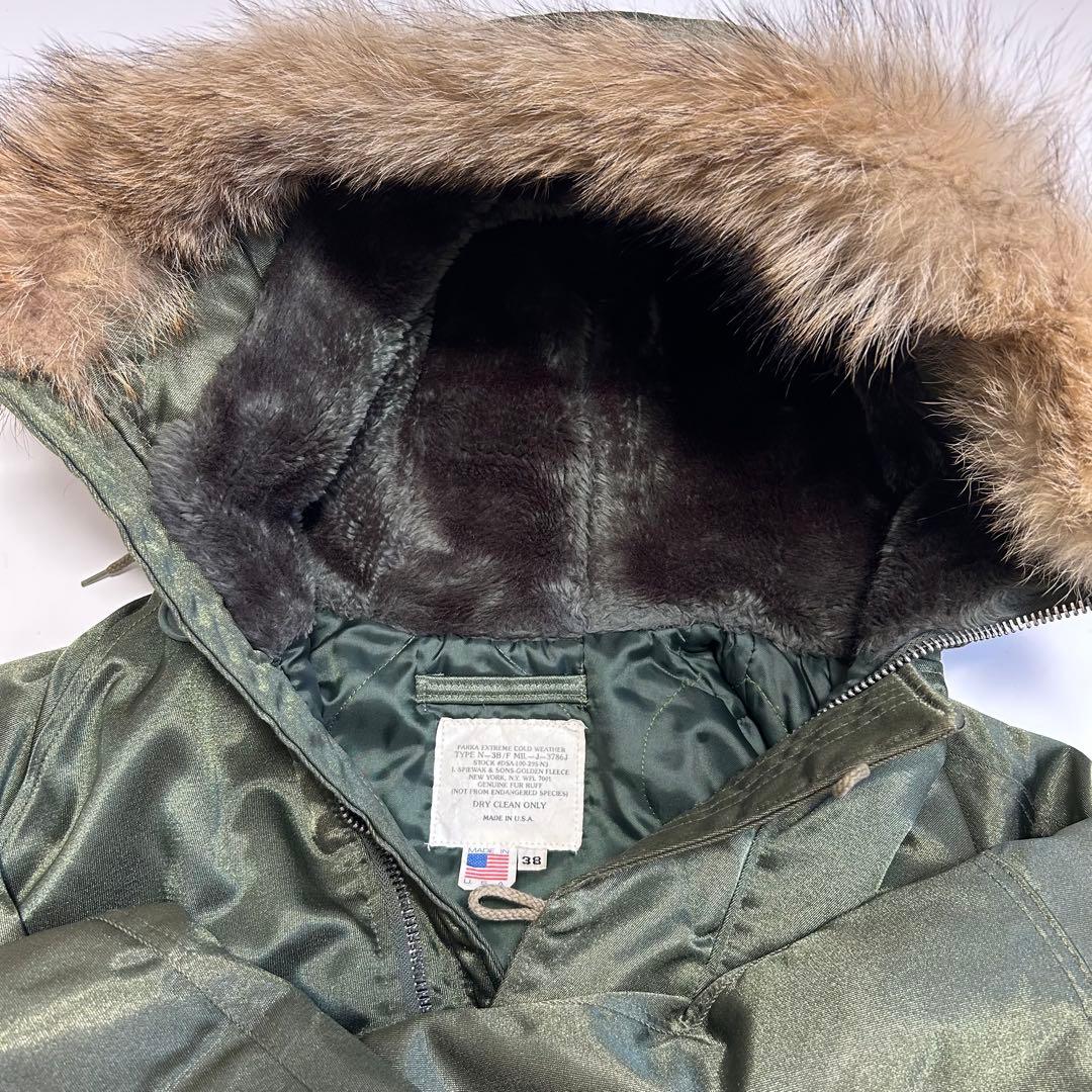 【良品】SPIEWAK USA製 N-3B ミリタリー カーキ M〜L フライト