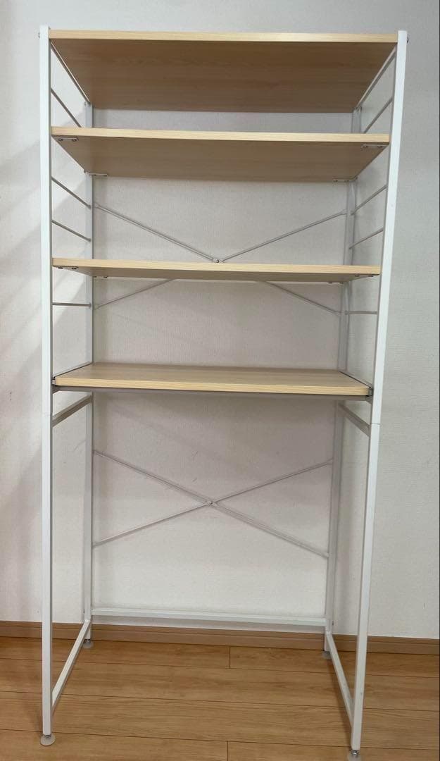 ゴミ箱上 レンジラック レンジ台 収納棚 スライド ナチュラル