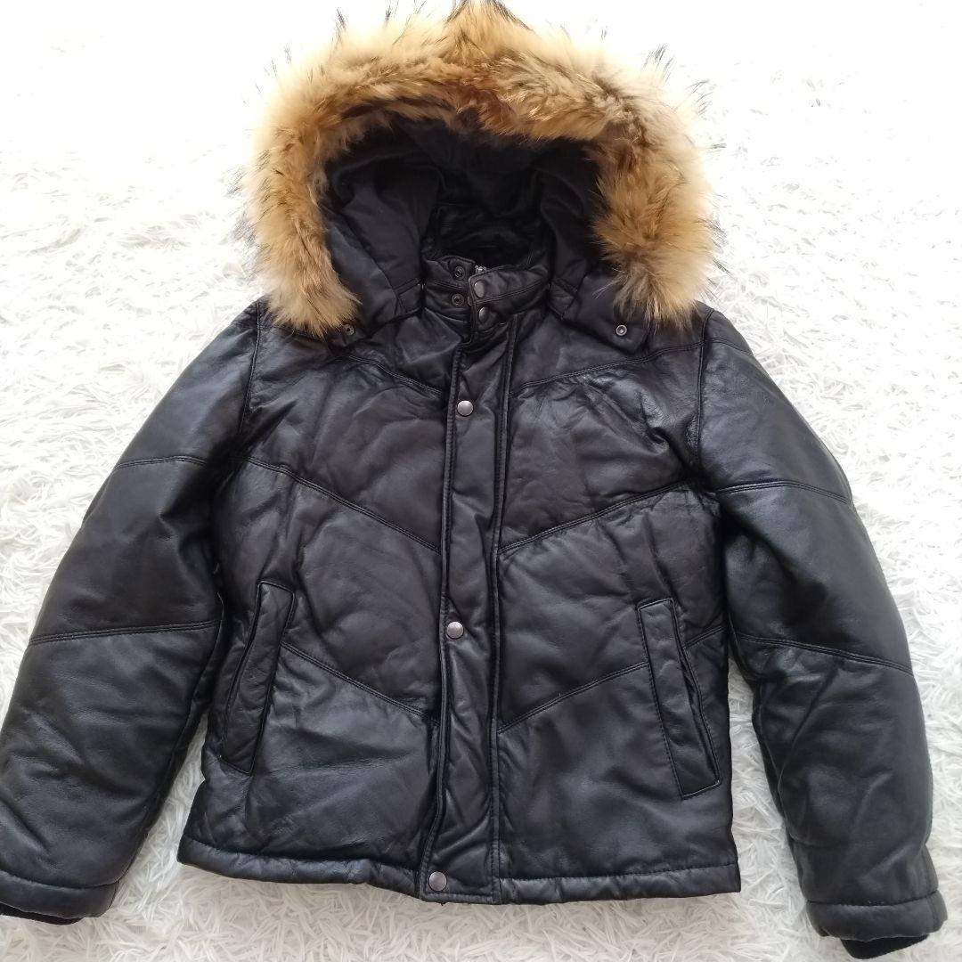 Licorice リコリス　ラムレザーダウンジャケット　羊革　リアルレザー　肉厚