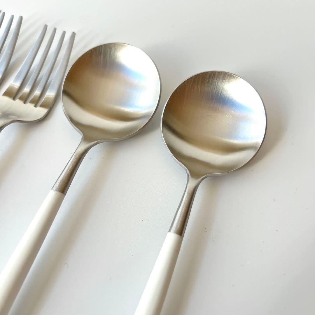 【良品】クチポール　ゴア　ホワイト＆シルバー　ディナー３種　計６本