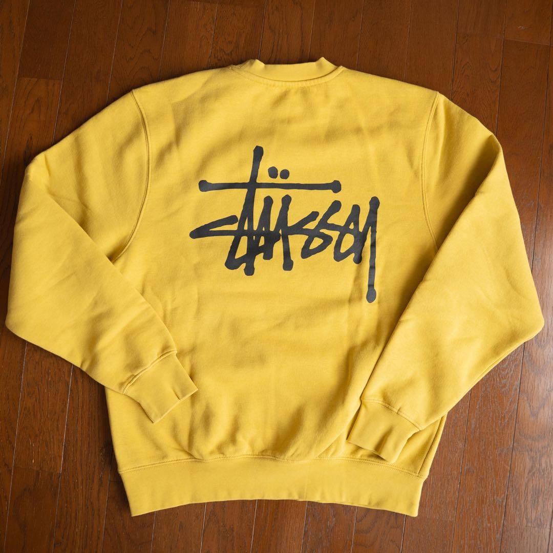 stussy 両目ロゴ　イエロー　トレーナー