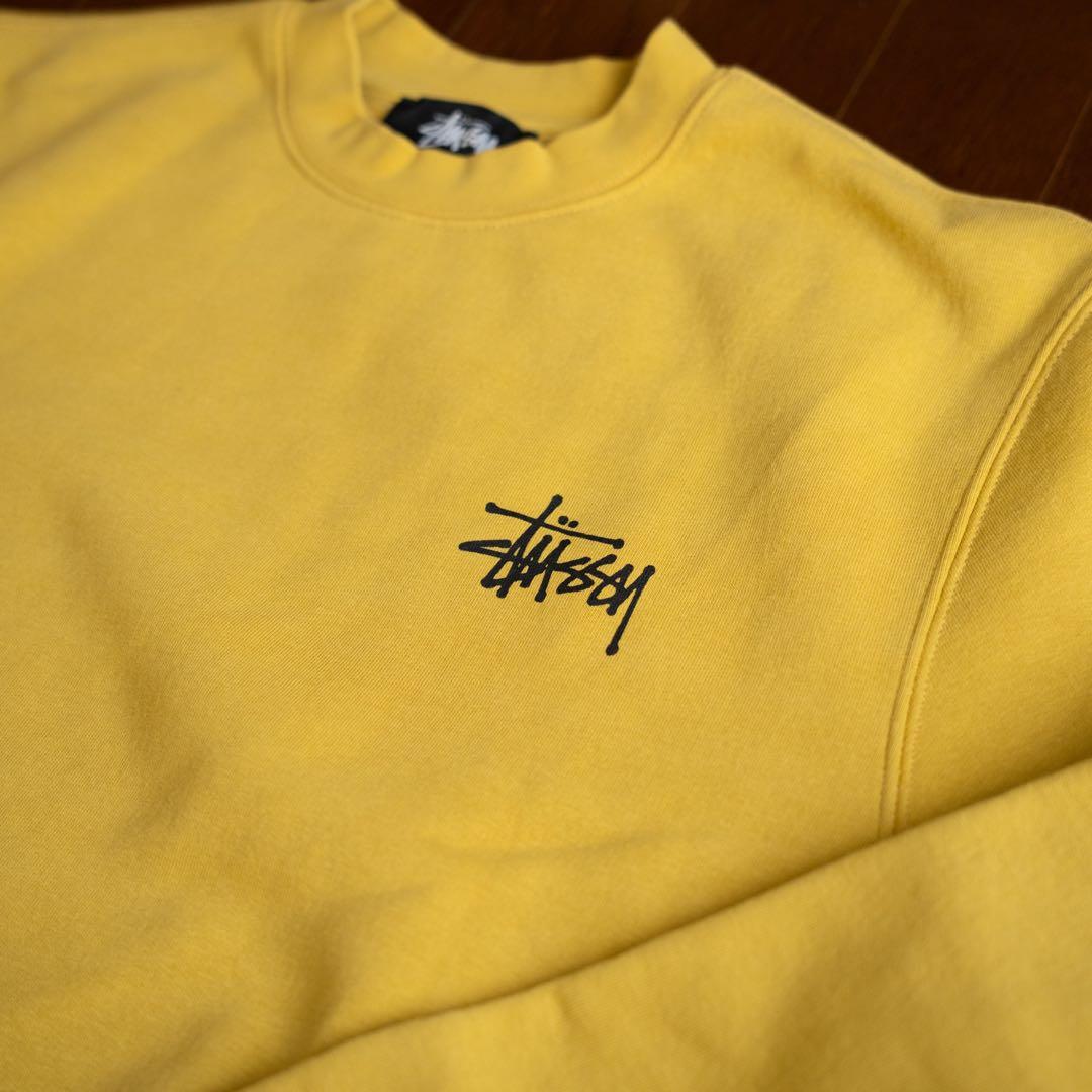 stussy 両目ロゴ　イエロー　トレーナー