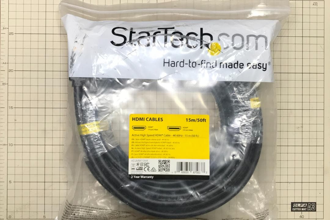 StarTech.com ハイスピードHDMIケーブル 15m HDMI 2.0