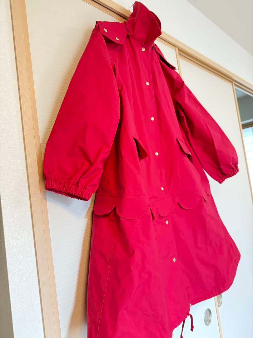 ロージーモンスターレインコート赤色2way waterproof coat 撥水