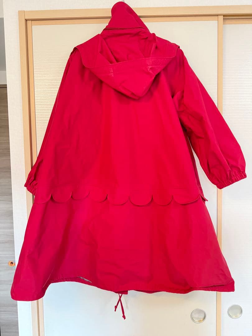 ロージーモンスターレインコート赤色2way waterproof coat 撥水