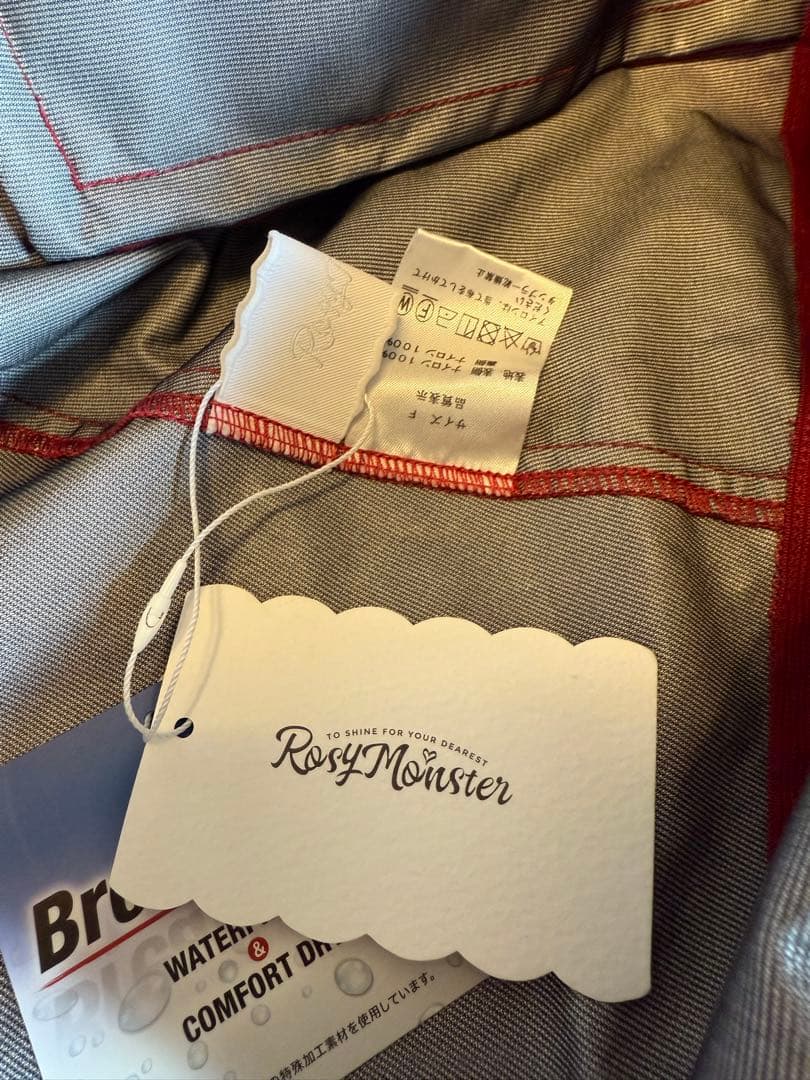 ロージーモンスターレインコート赤色2way waterproof coat 撥水