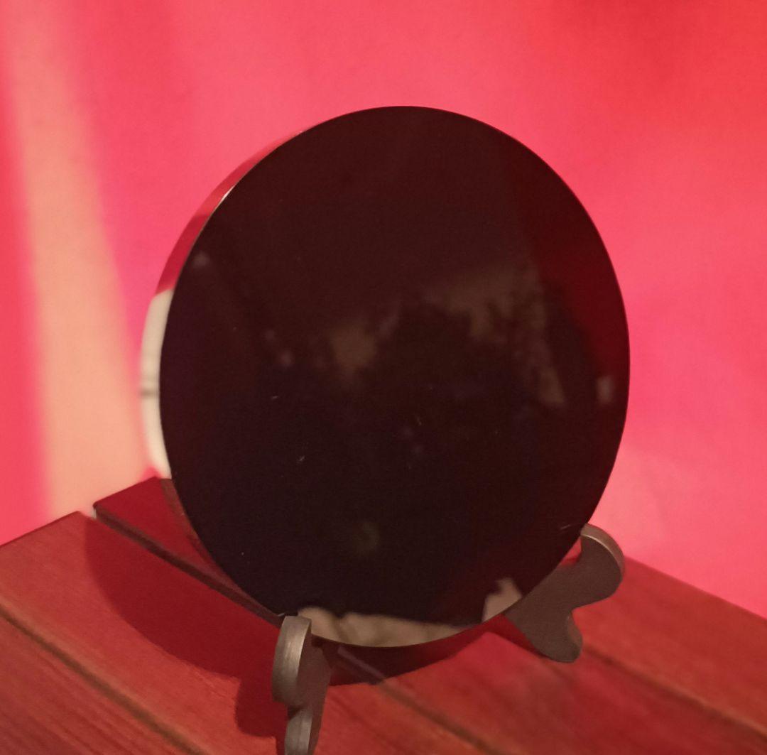 スクライングミラー 15cm/黒鏡/オブシディアン/黒曜石/霊視/風水/占い