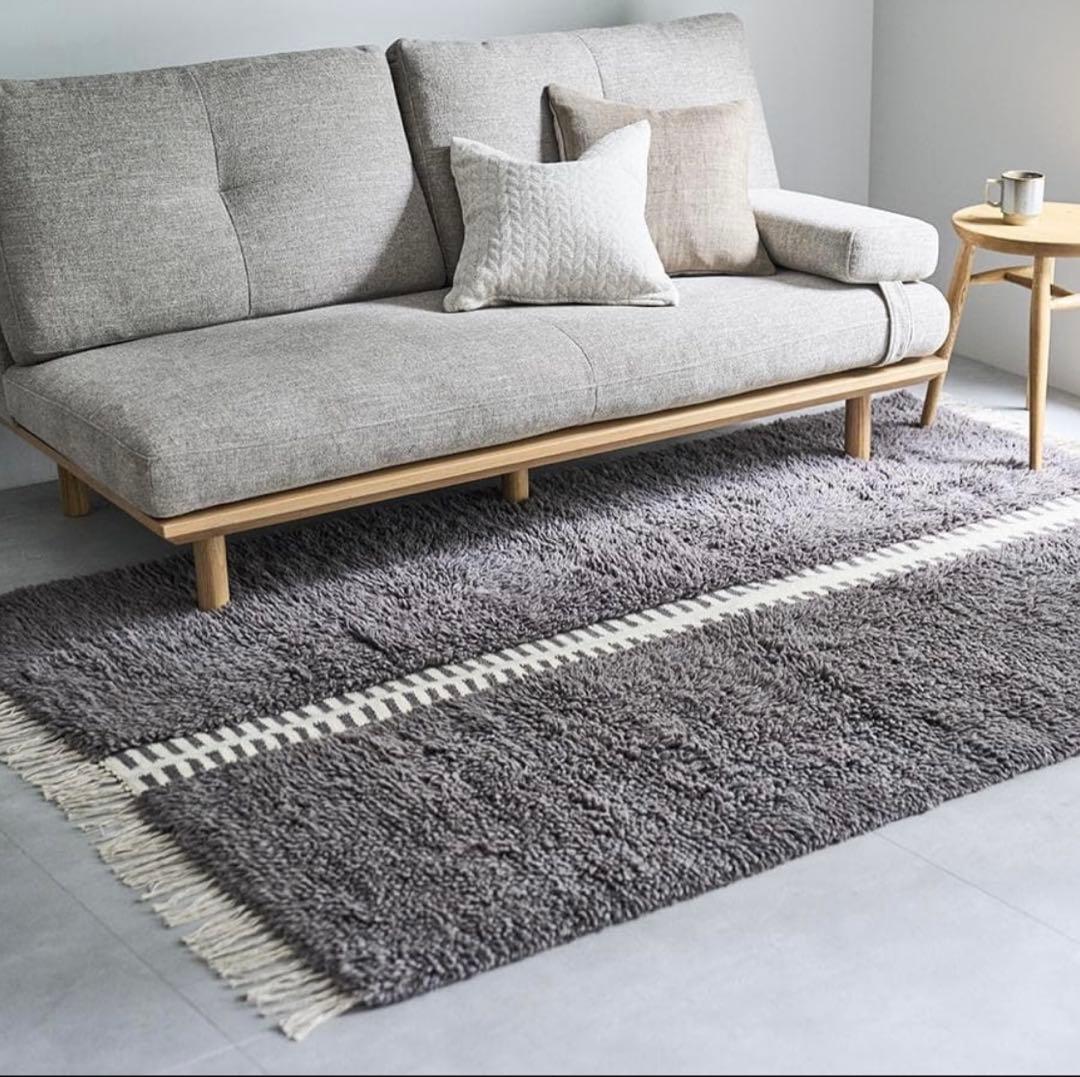 ACTUS LINE ラグ 140×200cm グレー