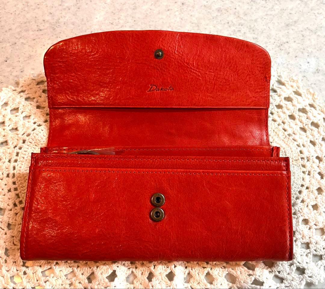 【新品未使用】Dakota ダコタ 本革長財布 オレンジ