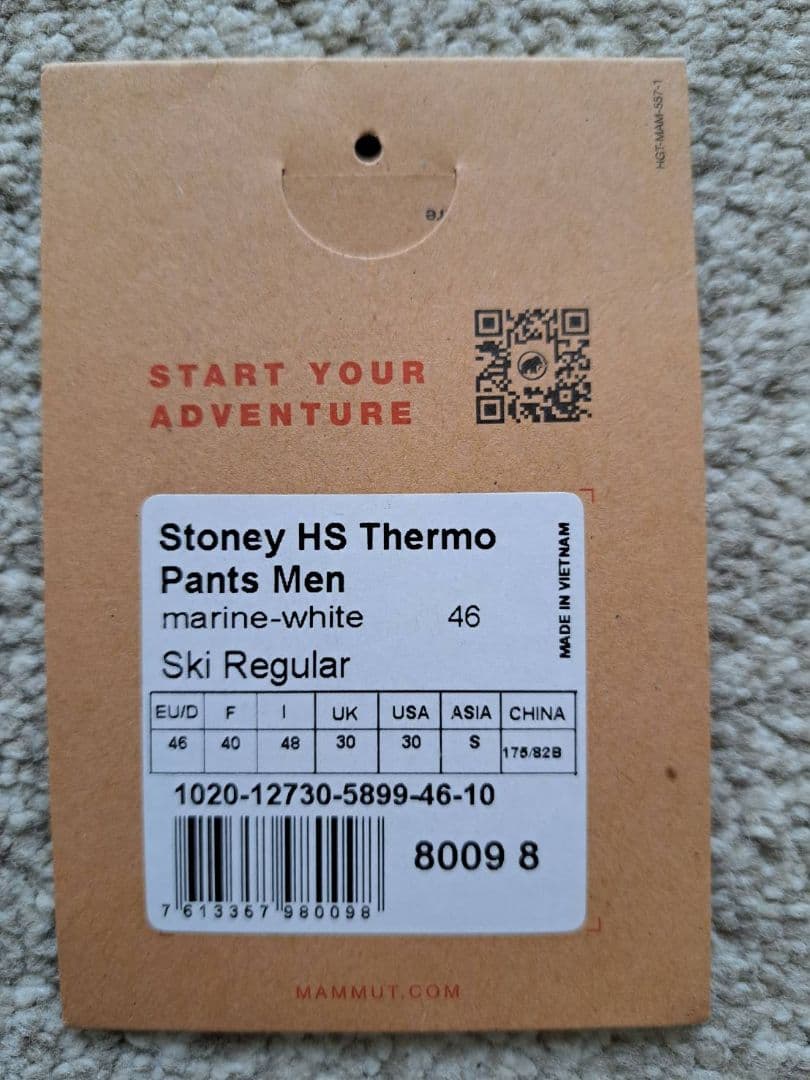 スキー Mammut Stoney HS Thermo Pants 46