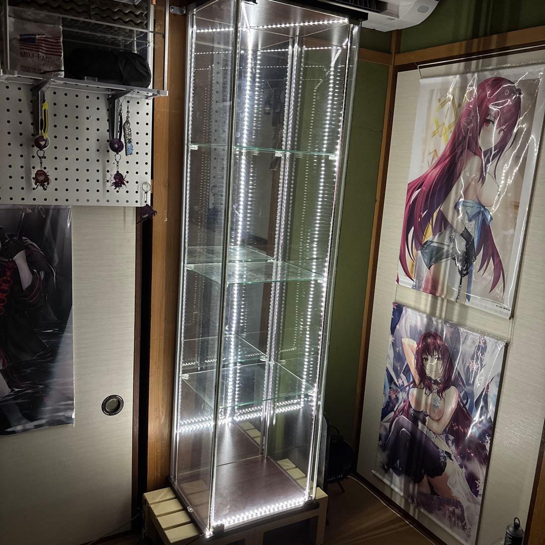 専用 不二貿易 コレクションケース フィギュアケース 4段 背面ミラー