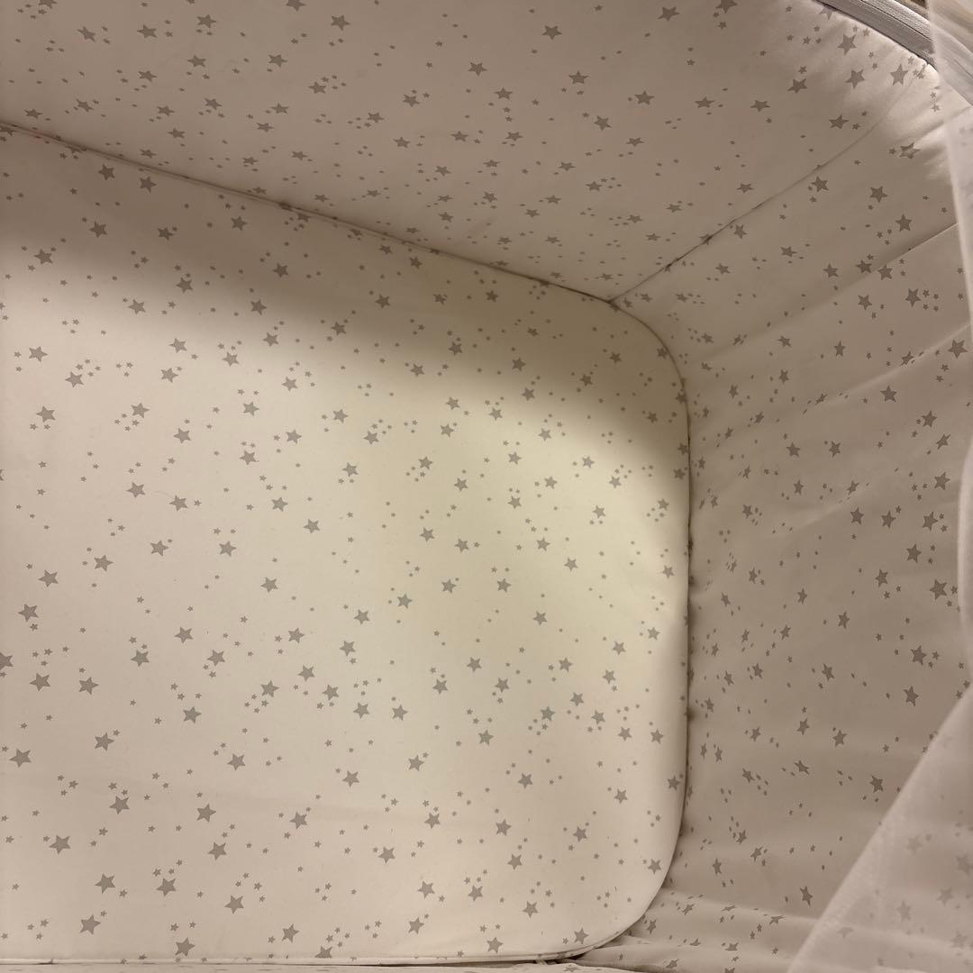 hzdmj ベージュ 折りたたみベビーベッド