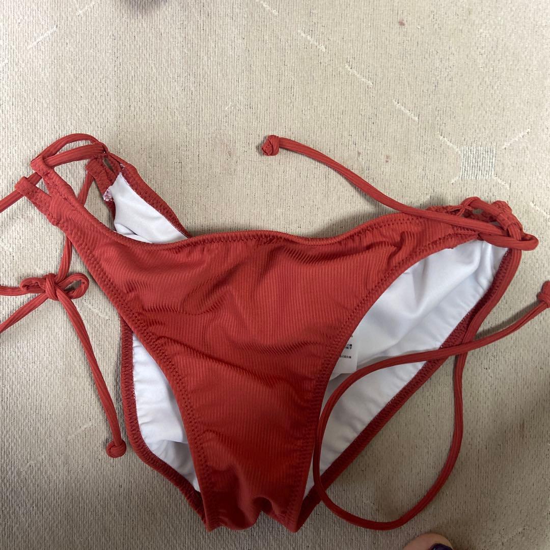 リブ編みトライアングルビキニ セパレート水着