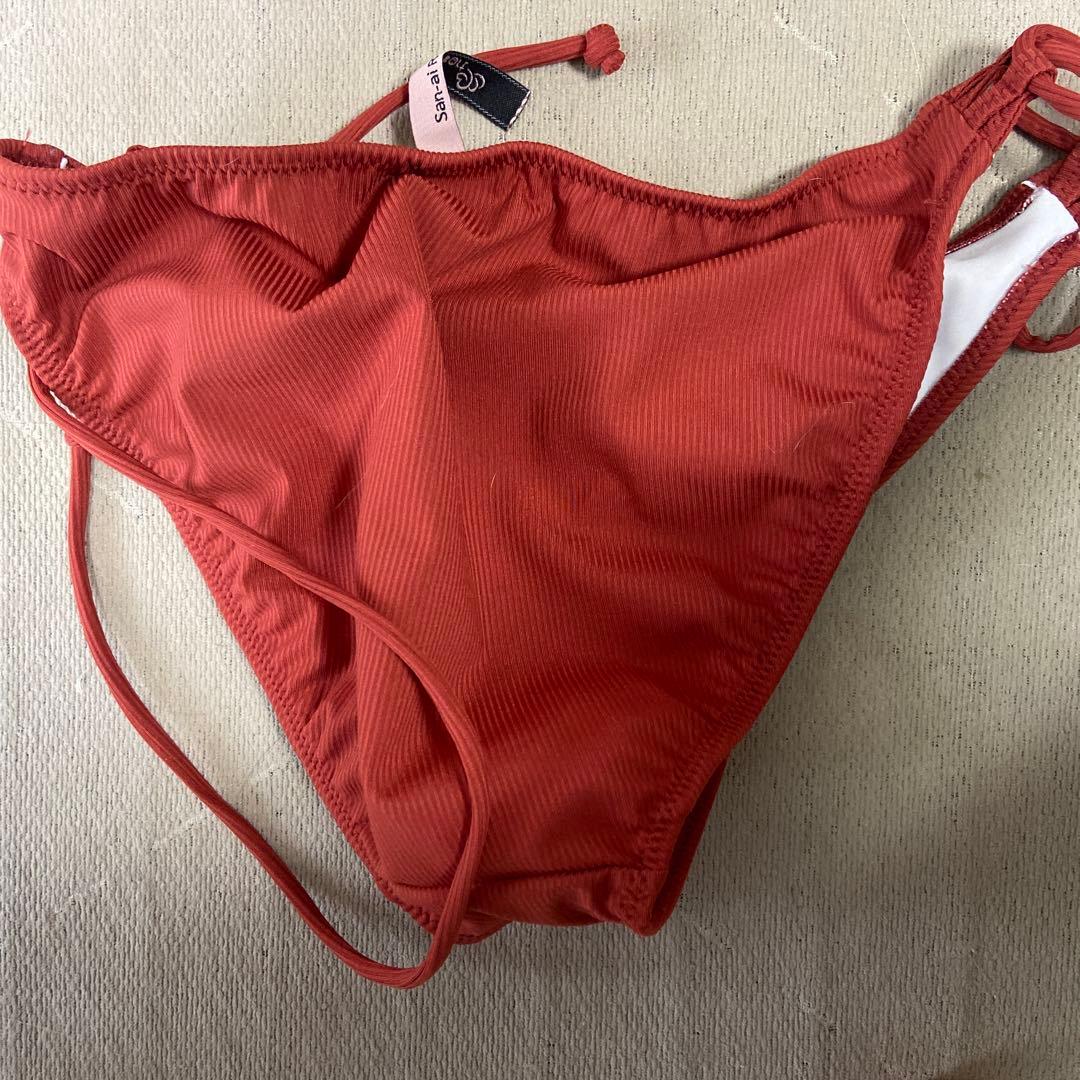 リブ編みトライアングルビキニ セパレート水着