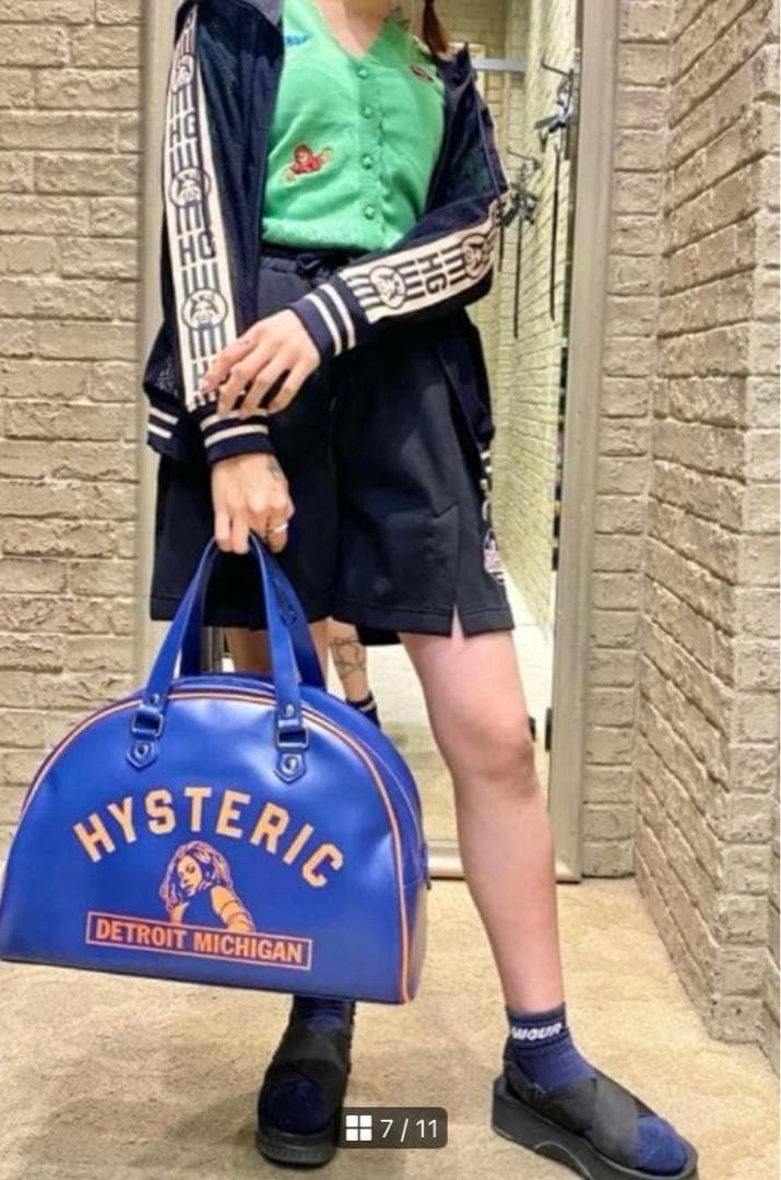 ヒステリックグラマー　バッグ　青×オレンジ