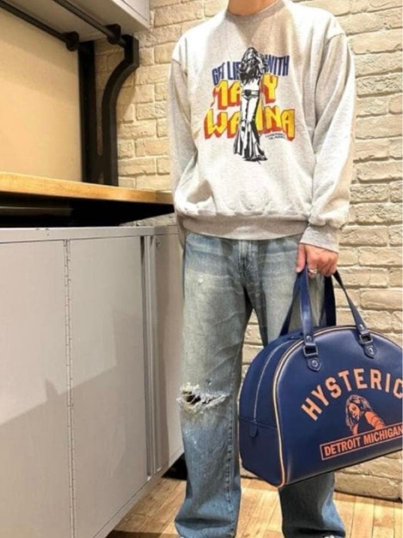 ヒステリックグラマー　バッグ　青×オレンジ