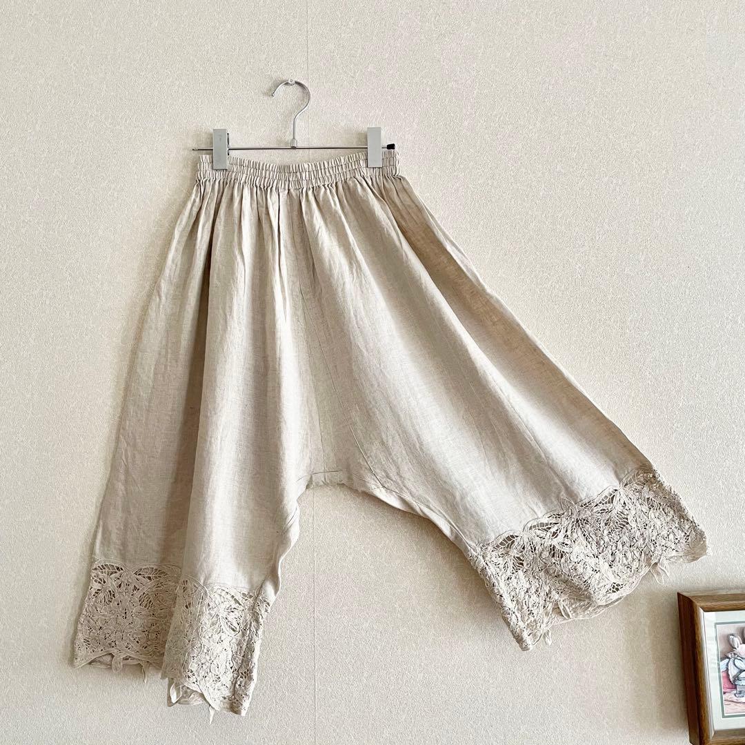 Vias Blomme コルトレイクリネン　バテンレース　サルエルパンツ