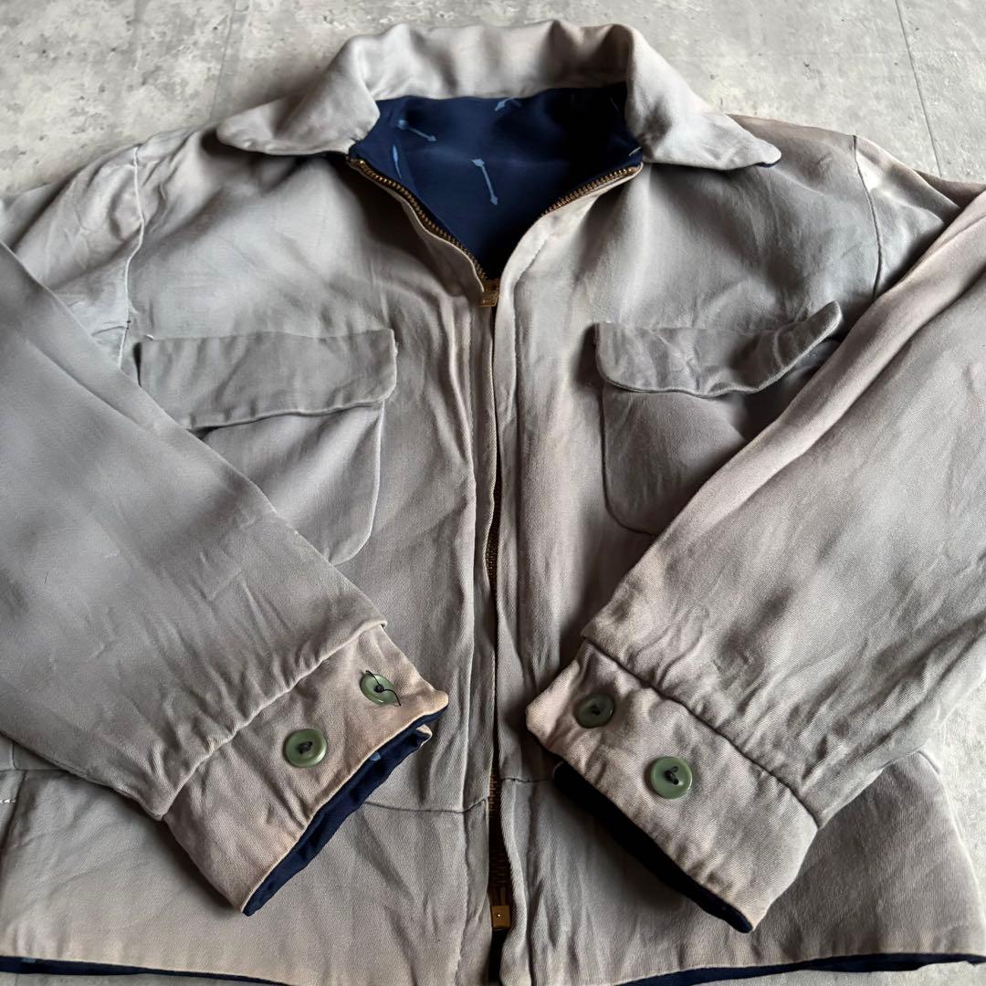 【50s vintage】リバーシブル　ギャバジャン　インディアン　serval