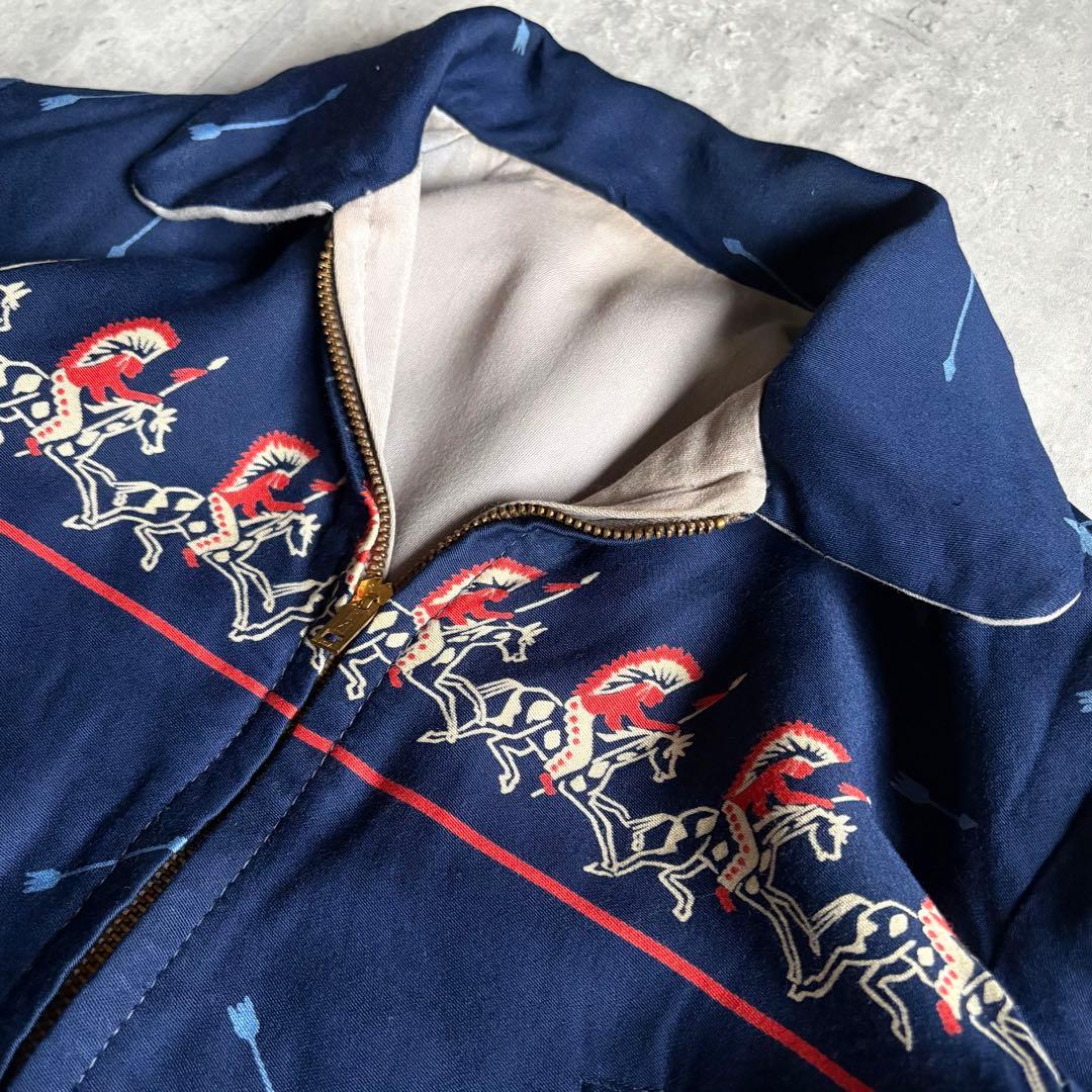 【50s vintage】リバーシブル　ギャバジャン　インディアン　serval