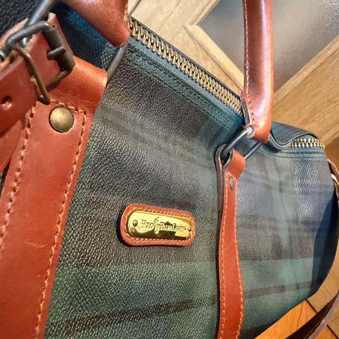 ポロラルフローレン　2way ボストンバッグ　ショルダー　旅行　宿泊　希少