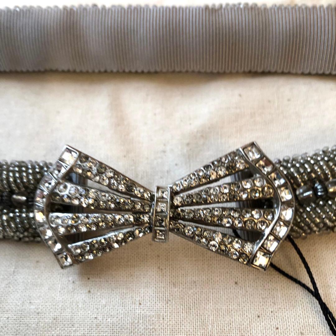 leur logette ルールロジェット リボン型ベルト シルバー サイズ0