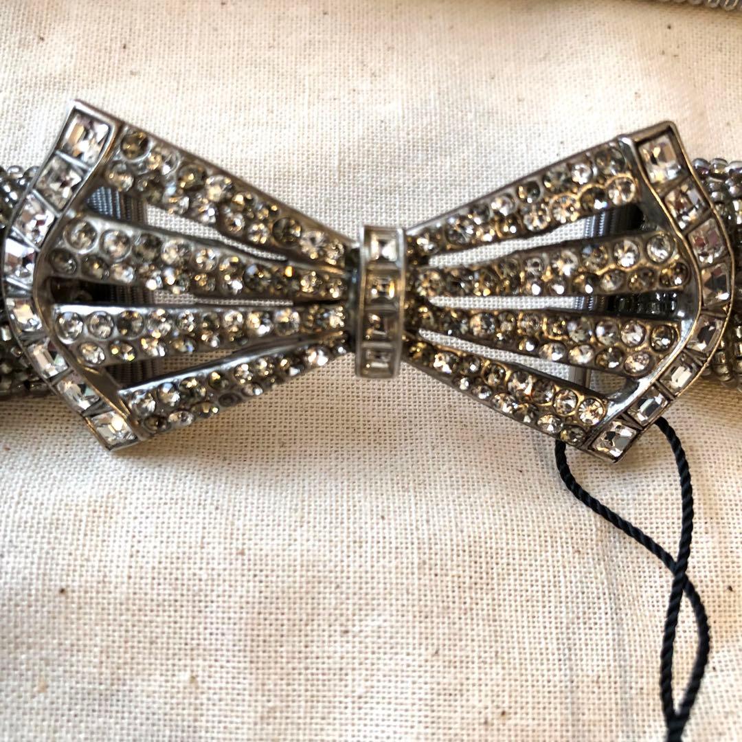 leur logette ルールロジェット リボン型ベルト シルバー サイズ0