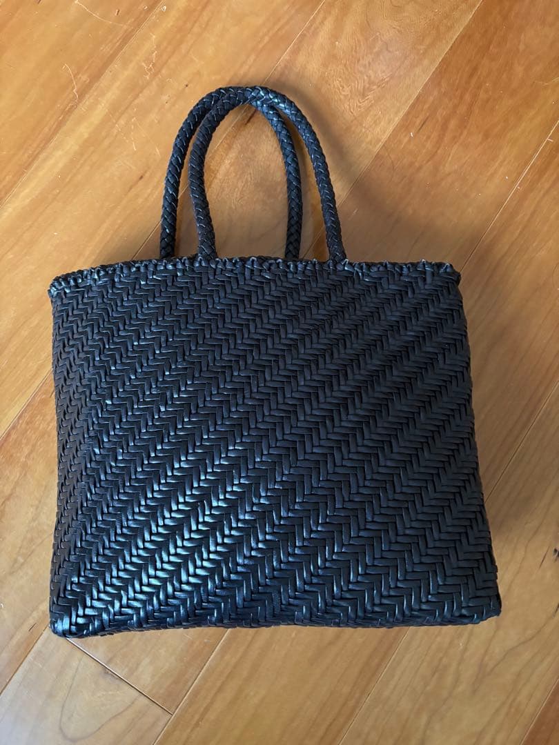 新品　レザー　メッシュ　バッグ編み込みかごren muzica vita A4