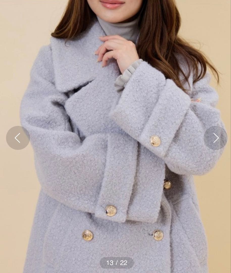 美品 REDYAZEL ボアダブルミドルコート