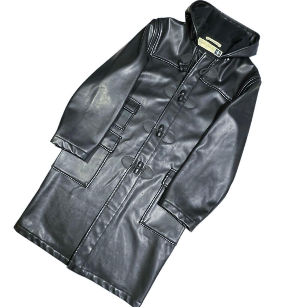 希少レザーGloverall グローバーオールロングダッフルコート 英国製46