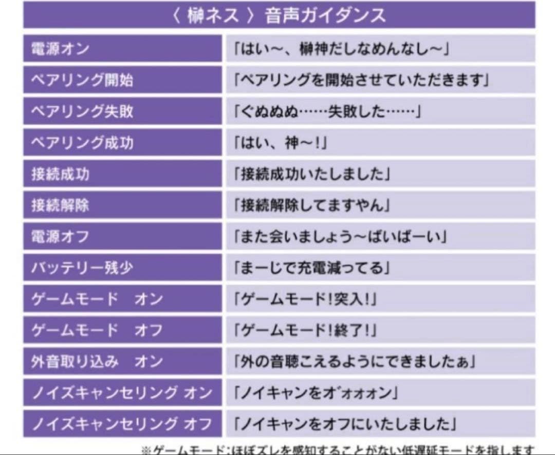 新品　ワイヤレスイヤホン CP-TWS01E「榊ネス」コラボモデル　にじさんじ