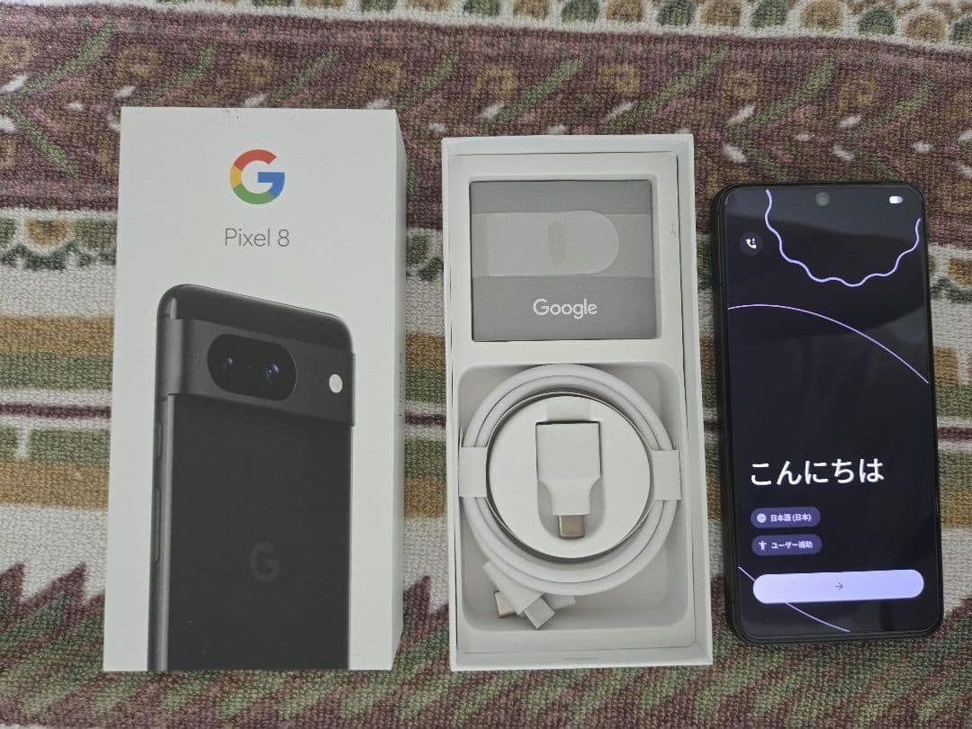Google Pixel 8 本体 Obsidian(黒系)