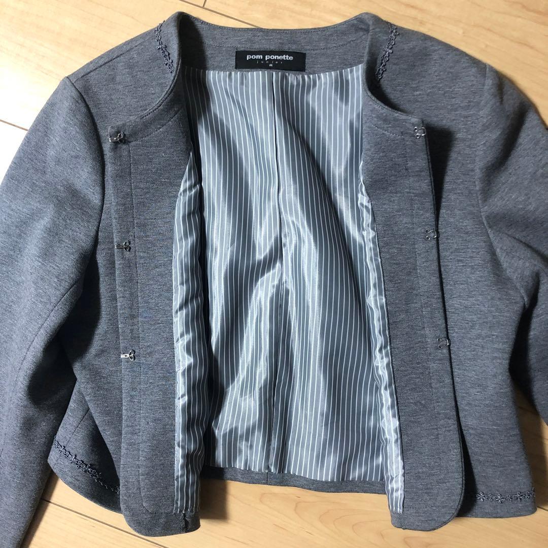 ポンポネット フォーマル ジャケットとスカート　ブラウス　リボンタイ　セット