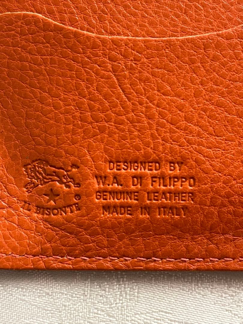 IL BISONTE イルビゾンテ がま口 大容量 長財布 オレンジ 春財布