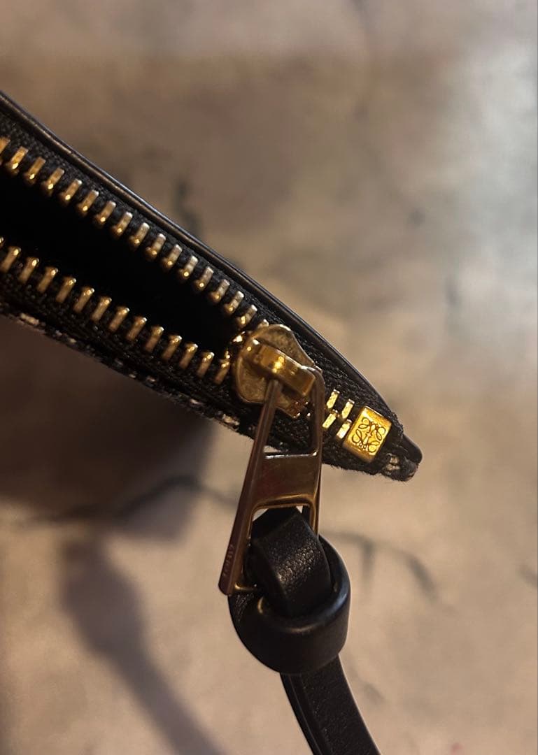 LOEWE ネイビーレザー パスケース