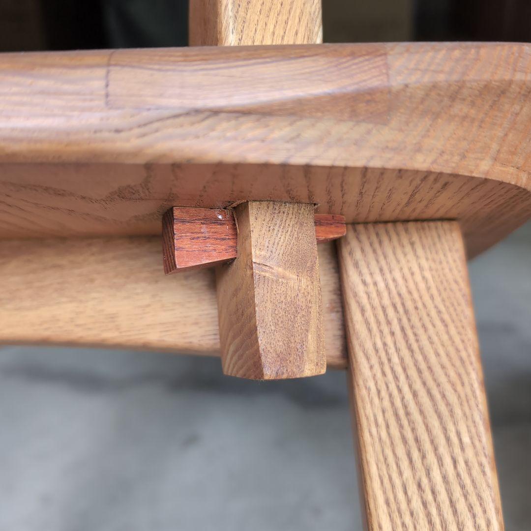 ダイニングチェア 2脚セット タモ無垢 食堂椅子 木製