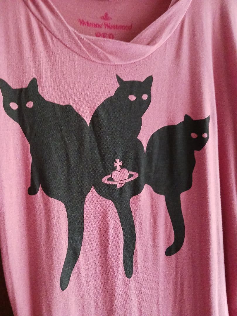 ヴィヴィアンウエストウッド 黒猫 アシンメトリー長袖チュニック