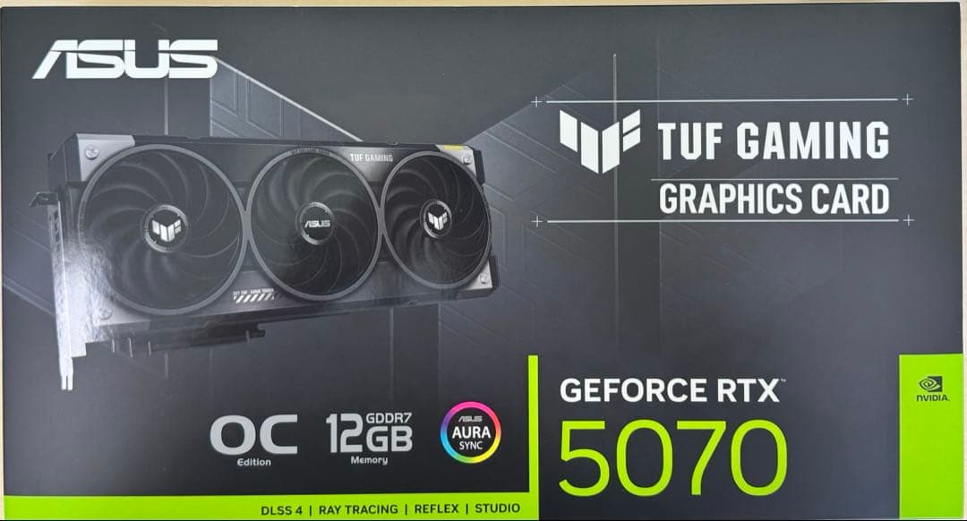 グラフィックボード・グラボ・ビデオカード ASUS TUF Gaming GeForce RTX 5070 OC 12GB