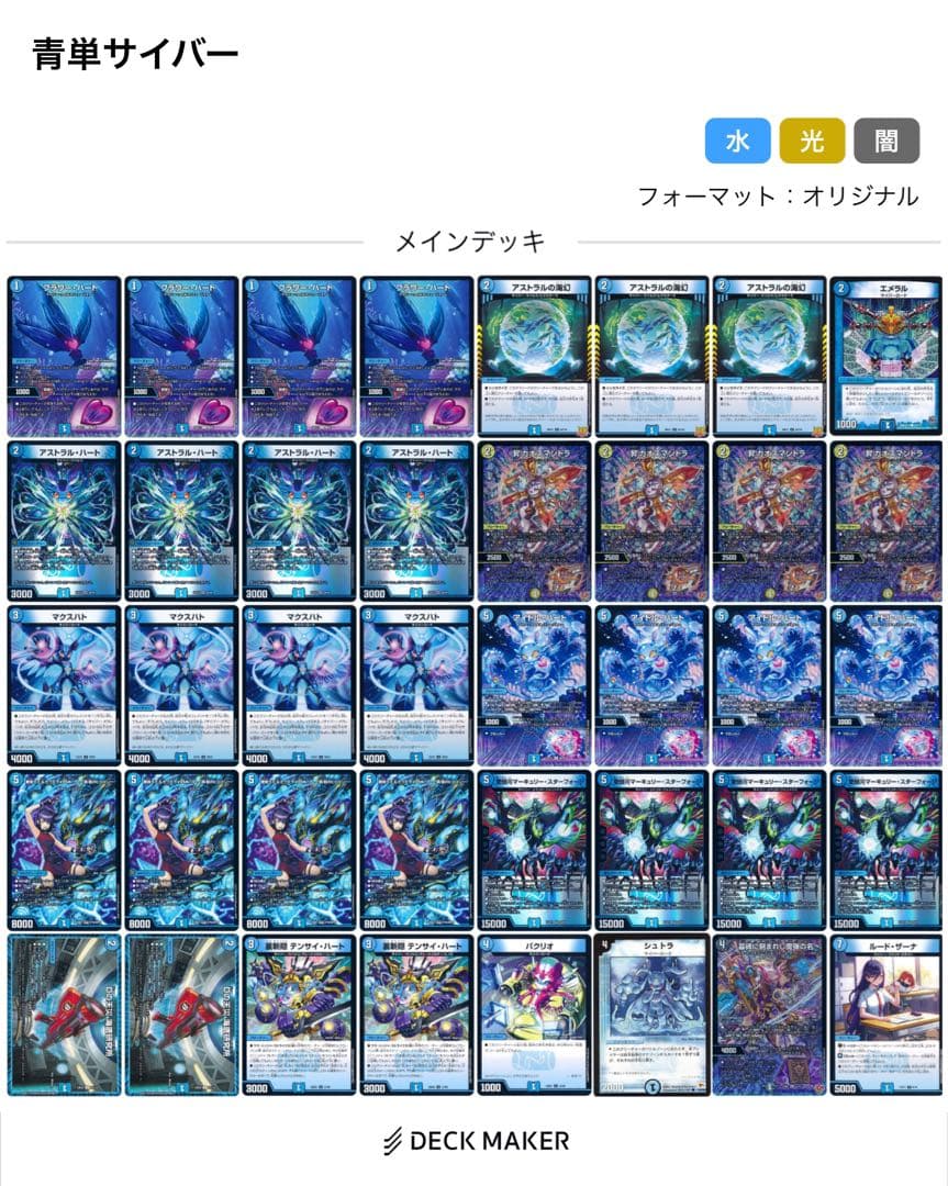 青単サイバー デッキ 40枚