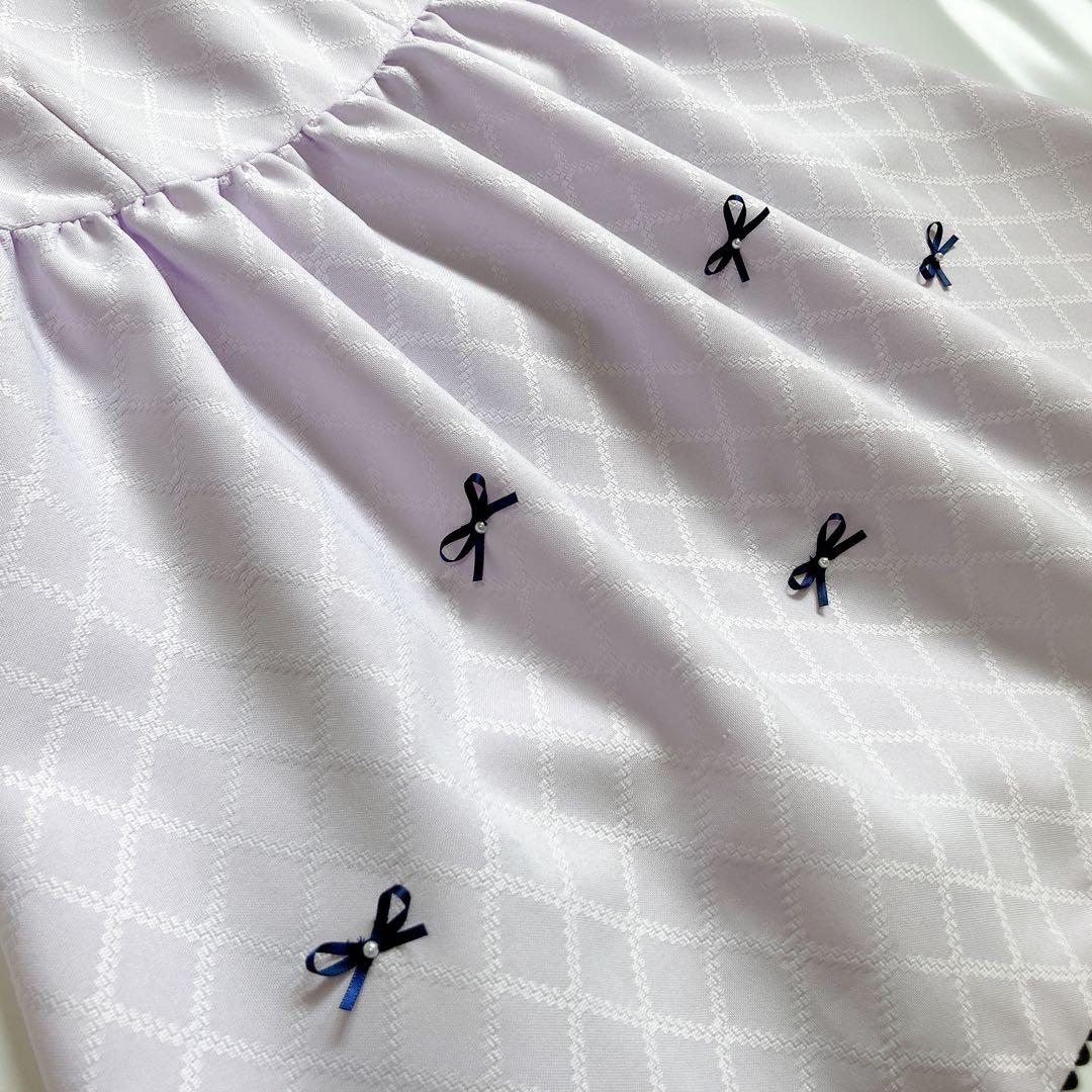 ラベンダー×ネイビー セレモニー 入学 卒園 発表会 フォーマル