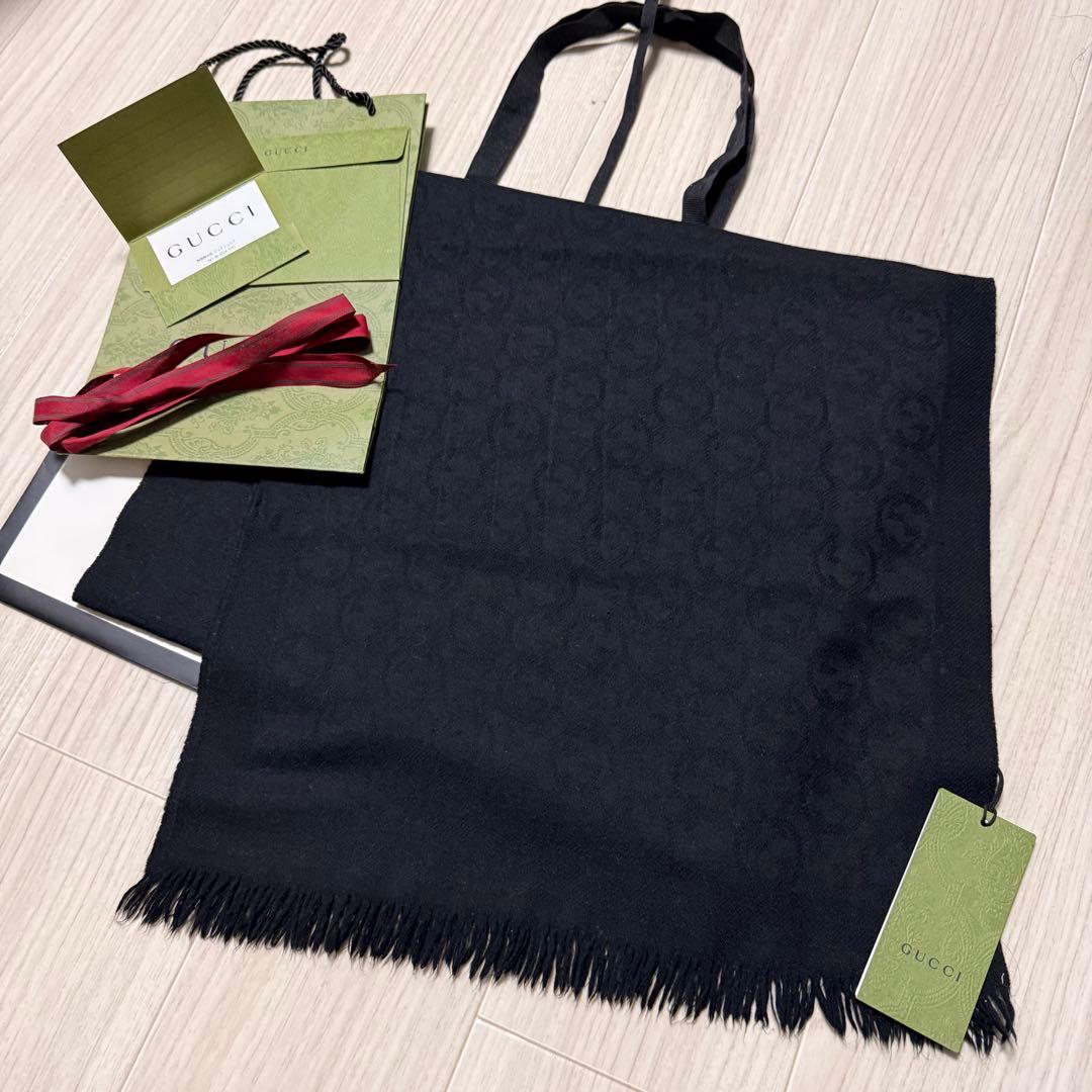 正規GUCCIマフラー✨グッチマフラー　メンズ　グッチ　マフラー　ストール