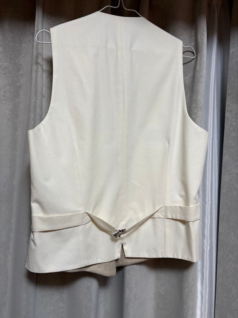 【美品】LARDINI ウールベスト ジレ ベージュ サイズ48