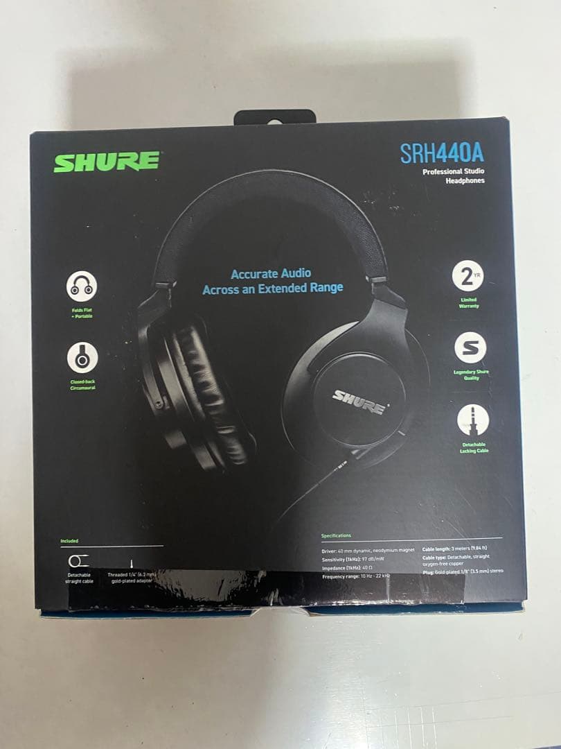 SHURE SRH440A モニター用ヘッドホン