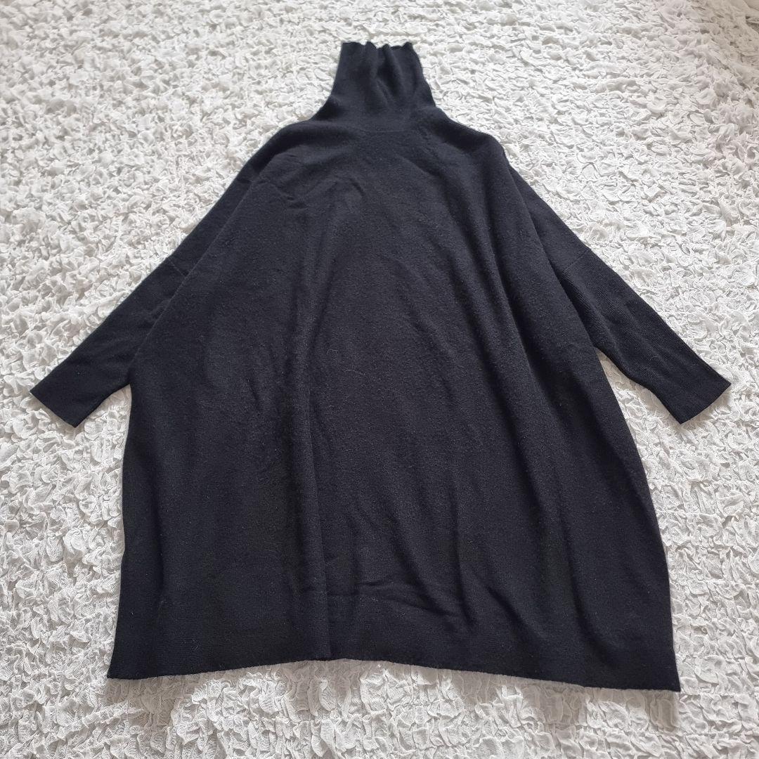 ビアズリー　beardsley ビッグタートルネックニットワンピース　ロング