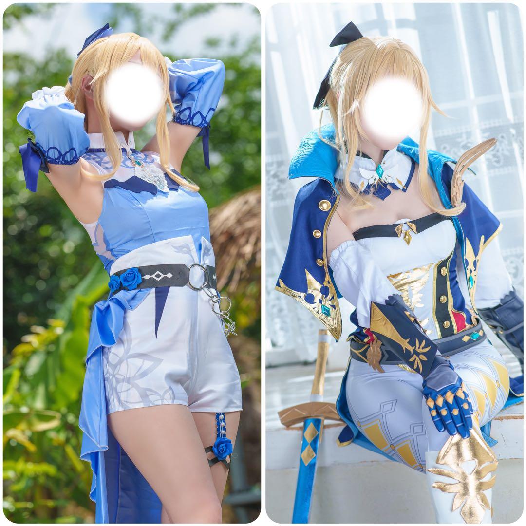 原神 ジン コスプレ一式 2着＋ウィッグフルセット