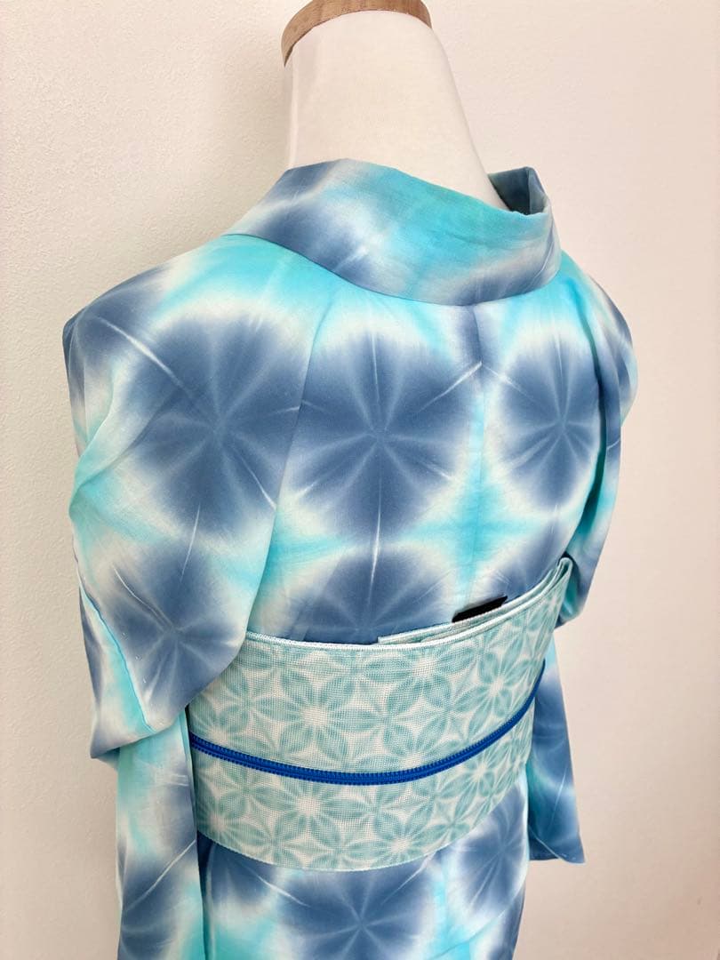 8の日セール　浴衣　雪花絞り　シャーベットカラー　裄67cm